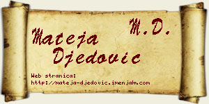 Mateja Đedović vizit kartica